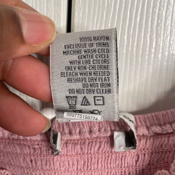 Vtg Y2K American Rag Womens Babydoll Top L Pink Lace Empire Waist Twee Coquette - Picture 4 of 6